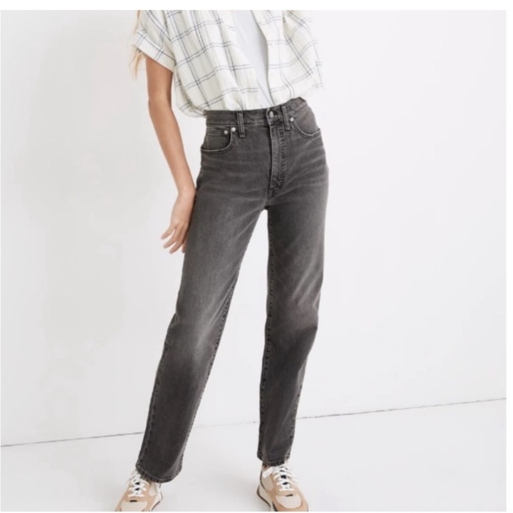Madewell Women's The Perfect Vintage Straight Jean in Gray size 27